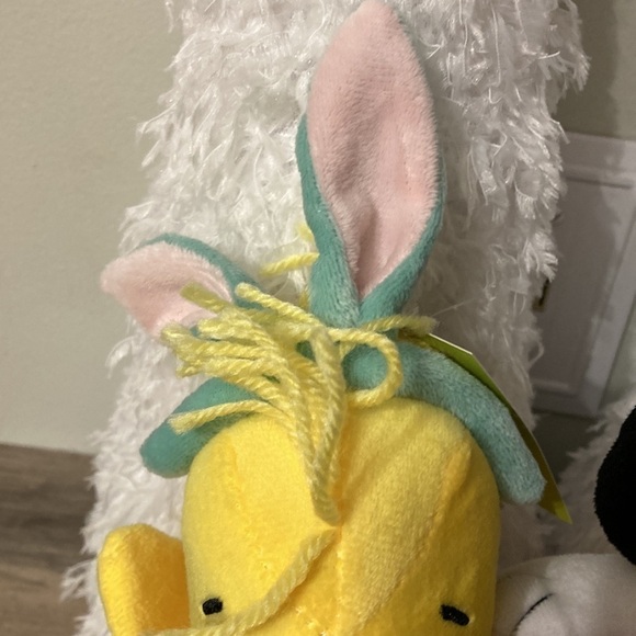 NEW! PEANUTS SNOOPY AND WOODSTOCK EASTER BUNNY PLUSH SQUEAKY DOG TOYS - Picture 4 of 8